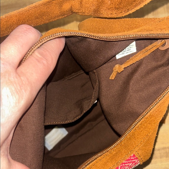 Minnetonka leather Chic Brown Fringe Shoulder Bag with Multicolor Accent - Picture 8 of 16